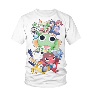 T-shirt  เสื้อยืดลําลอง แขนสั้น คอกลม พิมพ์ลายอนิเมะ Keroro Gunsou สไตล์วินเทจ สําหรับผู้ชายS-5XL
