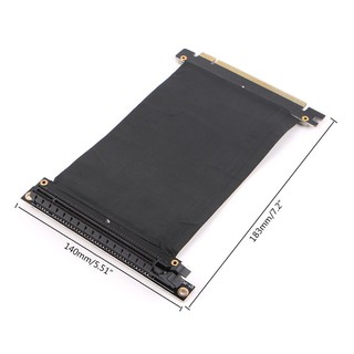 Pc Pci Express Pci - E3 . 0 16 X อะแดปเตอร์การ์ดขยายพอร์ตความเร็วสูงสายเคเบิ้ล L Type