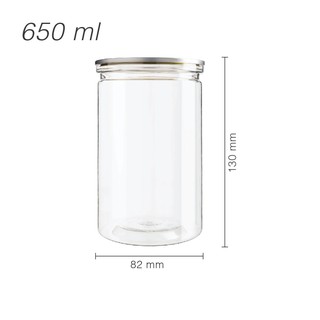 307 Series-GKPE 650 กระป๋องพลาสติก PET Easy Open 650 ml. พร้อมฝาอลูมิเนียมและฝาพลาสติก บรรจุลังละ 120 ชุด