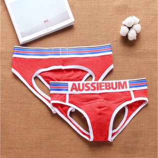 🎉พร้อมส่ง🎉กางเกงในชาย AUSSIEBUM ทรงbrief เปิดหย้าเปิดหลัง ผ้าcotton ผ้านิ่มใส่สบาย