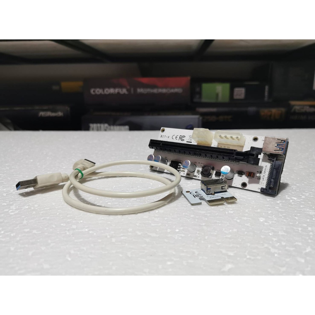 สาย Riser VER 005S pci e X1 to x16 สำหรับ mining (มือสองราคาถูก)