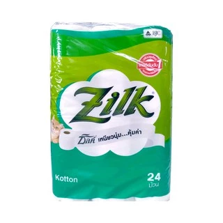 [ทั้งหมด 3 แพ็ค] ซิลค์ กระดาษทิชชู คอตตอน 24 ม้วน ZILK KOTTON TISSUE 24 ROLL