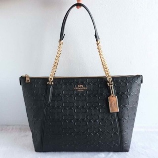 Coach แท้ ✔️  กระเป๋าสะพายทรง Tote หนังปั้มนูน ลาย C | Coach Ava Tote in Signature Leather