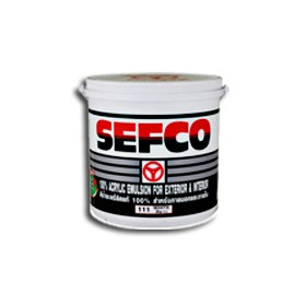 สีน้ำอะครีลิคเซฟโก้ SEFCO 3.5ลิตร ใช้ทาภายนอกและภายใน คุณภาพสูง ผสมสารกันเชื้อรา (สีขาว)