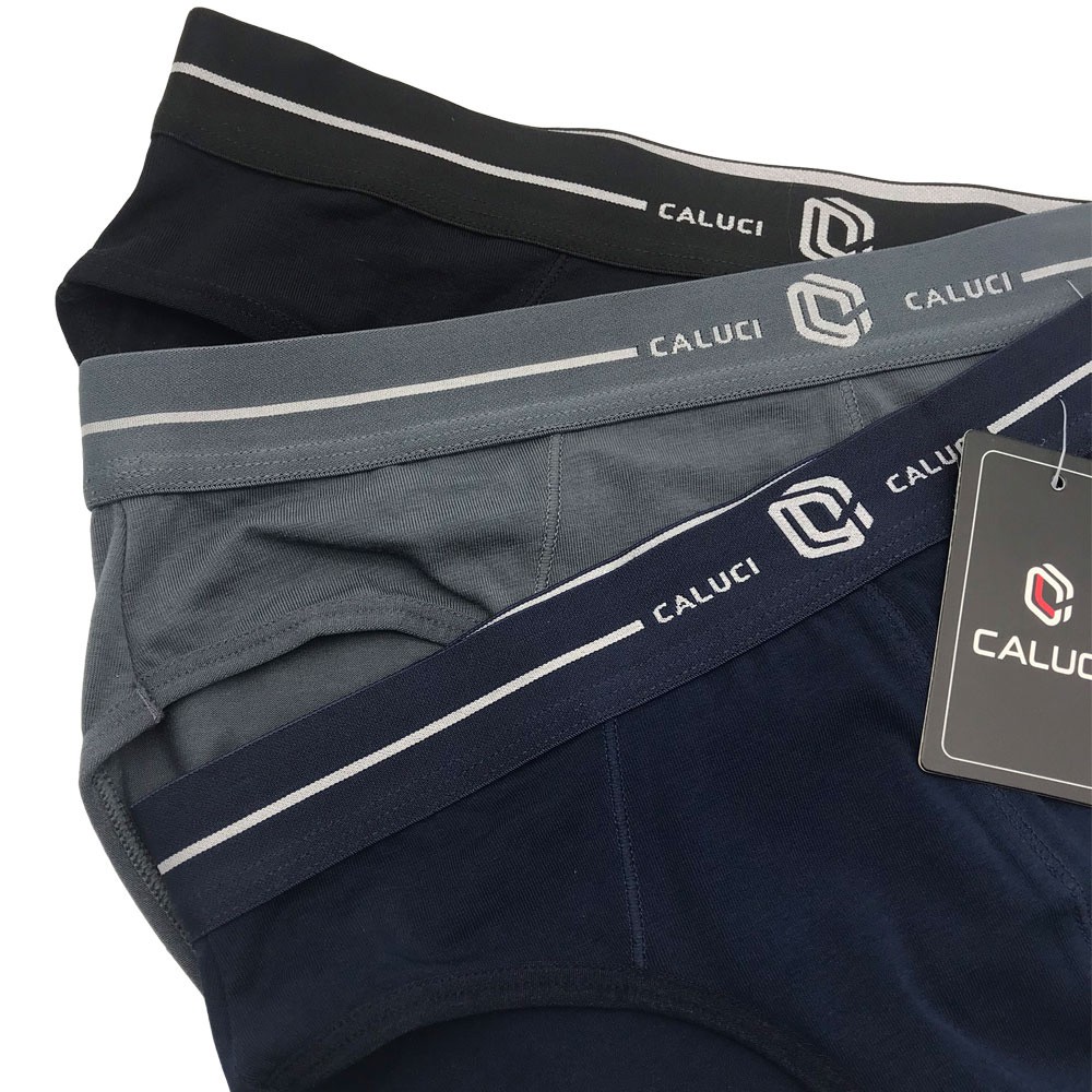 Combo 3 กางเกงในสามเหลี่ยมผู้ชาย CALUCI CBF1801 ผ้านุ่ม เบา โปร่ง ผ้าคอตตอน (zeroshop)