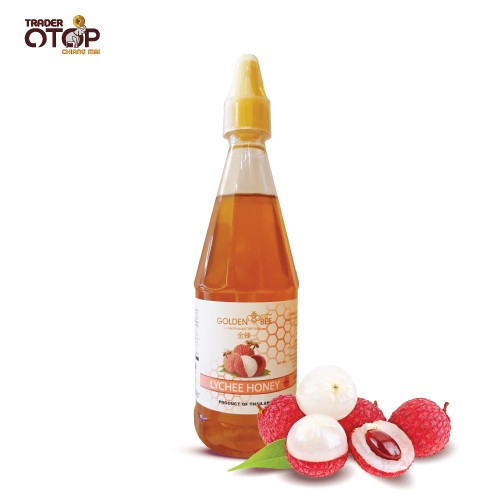 Lychee Honey 1,000 g. น้ำผึ้งดอกลิ้นจี่ ฝากจุก แบรนด์ Godlen Bee น้ำผึ้ง เชียงใหม่