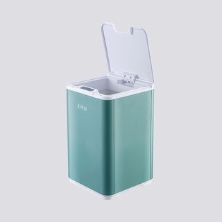 ถังขยะอัตโนมัติ 10 ลิตร มีฝาปิด มีถังแยกด้านใน สีเขียว HomeHuk Plastic Sensor Bin ZRO-003 เขียว ชิ้น ถังขยะ 10 Liter Aut