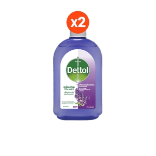 Dettol เดทตอล น้ำยาทำความสะอาด ไฮยีน ดิสอินแฟคแทนท์ น้ำยาฆ่าเชื้อโรคกลิ่นลาเวนเดอร์ 500 มล. x2 Liquid Disinfectant
