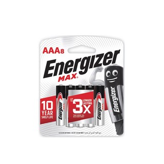 ถ่าน MAX AAA (แพ็ค8ก้อน) Energizer E92/MAX AAA batteries (pack of 8) Energizer E92