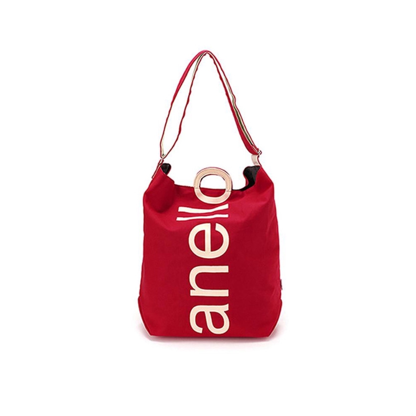 Anello a4 canvas shop logo print 2way tote