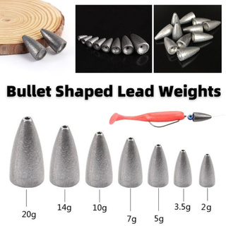 อุปกรณ์ตกปลาหัวตะกั่วกระสุน 2 กรัม 3.5 กรัม 5 กรัม 7 กรัม 10 กรัม 14 กรัม 20 กรัม 1 ชิ้น