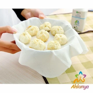 Ahlanya ผ้าขาวบาง(เล็ก) สำหรับนึ่งอาหาร สามารถซักแล้วนำกลับมาใช้ใหม่ได้ Steamer mat