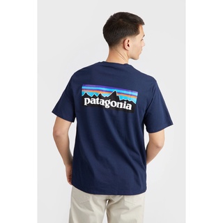 แฟชั่น เสื้อยืดแขนสั้น พิมพ์ลายโลโก้ภูเขา Patagonia Patagonia สไตล์คลาสสิก แฟชั่นฤดูร้อน สําหรับผู้ชาย และผู้หญิง 38504