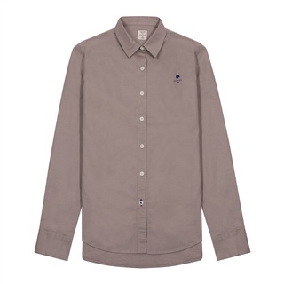 GIORDANO เสื้อเชิ้ตผู้หญิง แขนยาว Womens Oxford Long Sleeve Shirt 05340038