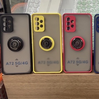 เคสใสป้องกันกล้อง ขอบสี กันกระแทก Samsung Galaxy A32 5G / A52 / A72
