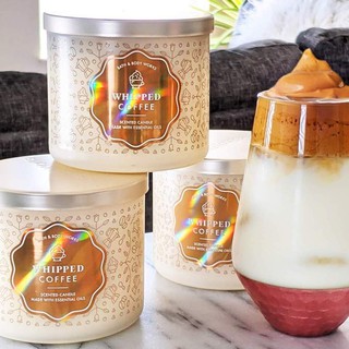 เทียนหอม Bath &amp; Body Works รุ่น Limited กลิ่น ☕🍦🍰🥤Whipped Coffee ,🍰🍦🍨🍭Berry Waffle Cone , Paris Cafe แท้ 💯% USA