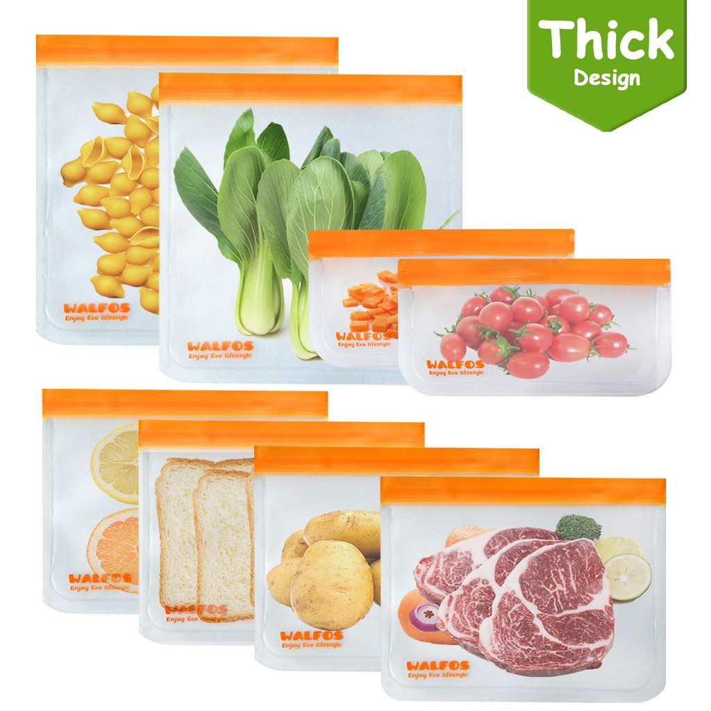 WALFOS ถุงซิปล็อคสําหรับใส่ขนมขบเคี้ยว