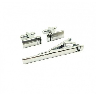 ชุดคลิปผูกข้อมือ Cufflinks Cufflinks สีเงิน