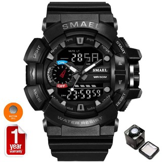 SMAEL นาฬิกาข้อมือผู้ชาย Sport Digital LED &amp; Analog รุ่น SM1436 (Black)