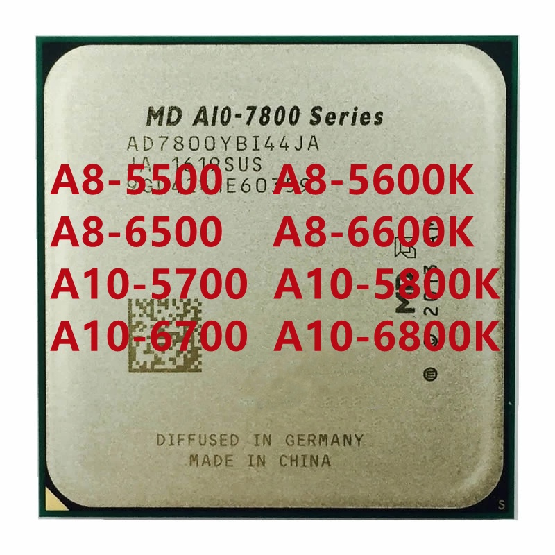 ซ็อกเก็ตโปรเซสเซอร์ CPU A8-5500 A8-5600K A8-6500 A8-6600K A10-5700 A10-5800K A10-6700 A10-6800K FM2 