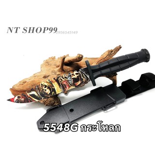 NT SHOP มีดเดินป่า มีดพก มีดใบมีดสีดำคมเท่ มีดสะสม knife K162