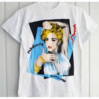 tshirtเสื้อยืดคอกลมฤดูร้อนเสื้อยืด ลาย Madonna Blond Ambition สีขาว สําหรับผู้ชาย และผู้หญิง ไซซ์ S ถึง 4Xl Bc341Sto4XL