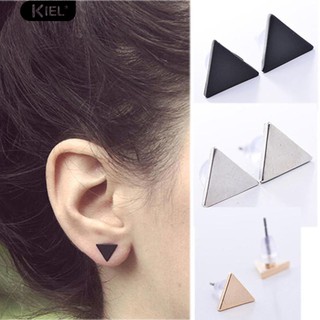 Kiel พวงหรีดผู้หญิงเรียบง่ายสามเหลี่ยม ear stud earrings งานปาร์ตี้พรหมเครื่องประดับเลดี้ของขวัญ