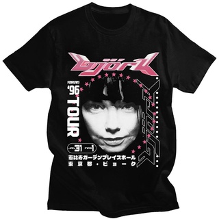 เสื้อยืดแขนสั้น พิมพ์ลายอัลบั้มเพลง Bjork Japan Tour 1996 90s สไตล์ฮิปฮอป สตรีท ฤดูร้อน สําหรับผู้ชาย