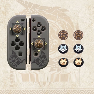 ฝาครอบปุ่มกดจอยสติ๊ก 4 ชิ้นสําหรับ Monster Hunter Rise Nintendo Switch Joy - Con Ns Lite