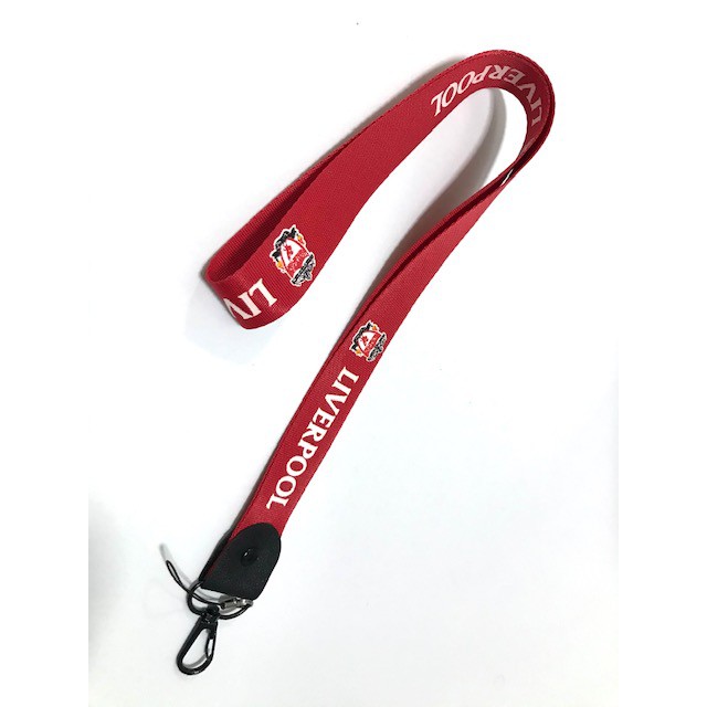 LVP สายคล้องบัตร สายคล้องคอ สายห้อยบัตร ฟุตบอล  LVP แดง ลิเวอร์พูล  น่าใช้งาน กว้าง 2 cm น่ารัก ผ้าอ