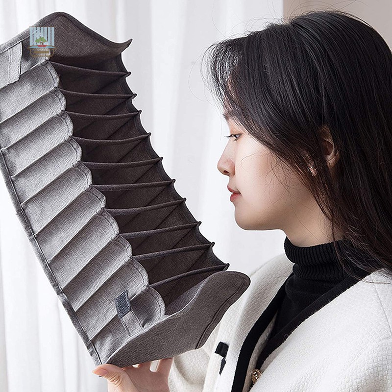 NU 3pcs 25 Grid PU Leather Underwear Storage Box Closet Organizer