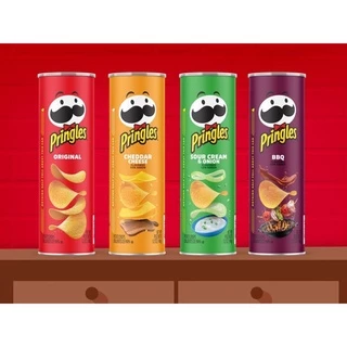 [2 กระปุก] Pringles พริงเกิลส์ มันฝรั่งทอดกรอบ ขนาด 102 กรัม