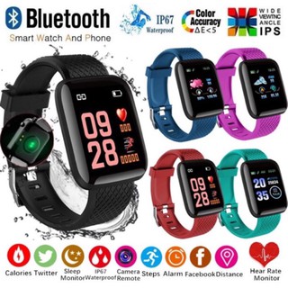 ล้าง สต๊อก D13 Smart Watch 116 PLUS กันน้ำกีฬาฟิตเนส Touch Screen smartwatch