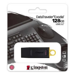 Kingston Flash Drive DataTraveler Exodia USB 3.2 128GB รับประกัน 5 ปี รุ่น DTX/128