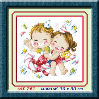 ไอแอมครอสติช iamcrossstitch DIY รหัส L-261 30x30 cm. ชุดอุปกรณ์งานฝีมือปักครอสติชครบชุด