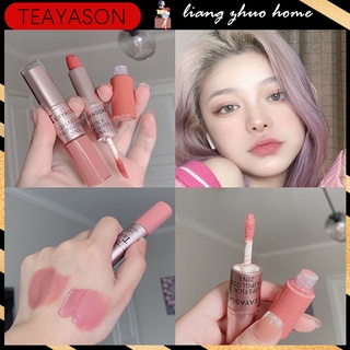 Teayason 2 In 1 ลิปสติก ลิปกลอส เนื้อแมตต์ กันน้ํา ติดทนนาน ไม่เหนียวติด 12 สี