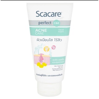 Scacare facial foam Acne care สกาแคร์ โฟมล้างหน้าสูตรปกป้องสิว พร้อมเผยผิวสุขภาพดี อ่อนโยน 100 กรัม