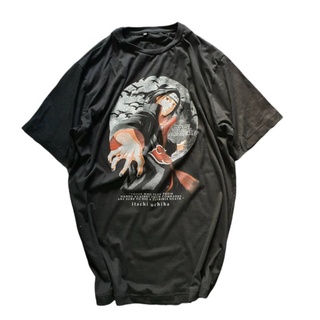 เสื้อยืดผ้าฝ้ายพรีเมี่ยม เสื้อยืด นินจาคาถา NARUTO&gt;ITACHI UCHIHA T-SHIRT