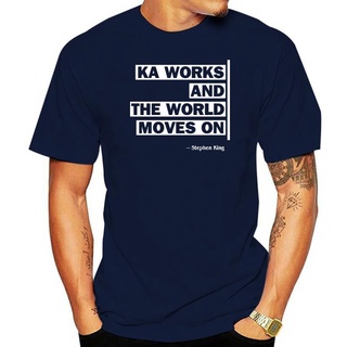 เสื้อยืดผ้าฝ้าย เสื้อยืด ลาย The Dark Tower Ka Works And The World Moves On Stephen King สําหรับผู้ชาย