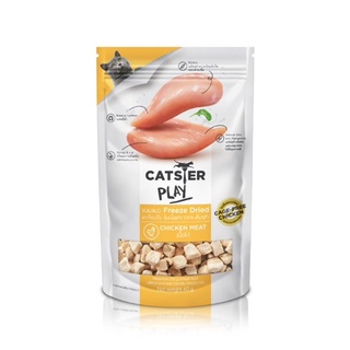 CATSTER แค๊ทเตอร์ เพลย์ ขนมและทอปปิ้งฟรีซดายสำหรับแมว รสเนื้อไก่ ขนาด 40 กรัม