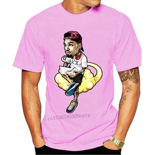 ROUND คอลูกเรือเสื้อยืดลําลอง แขนสั้น พิมพ์ลายนักร้อง Chris Brown 3D สไตล์ฮิปฮอป เหมาะกับฤดูร้อน สําหรับผู้ชาย (9)-4XL