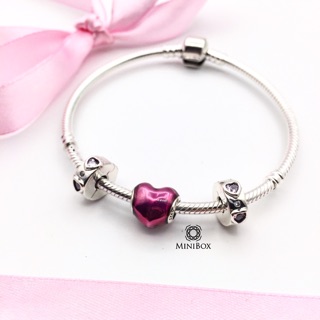 925 Silver In My Heart Set ชาร์ม+คลิป 3 ชิ้น