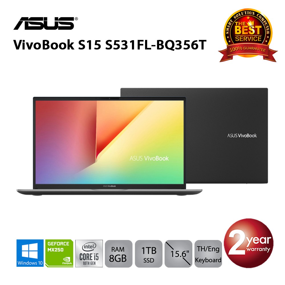 [โค้ดQ6A5V74A รับ 1000Coin*] Asus VivoBook S15 S531FL-BQ356T i5-10210U/8GB SSD/1TB SSD M.2/MX250/15.