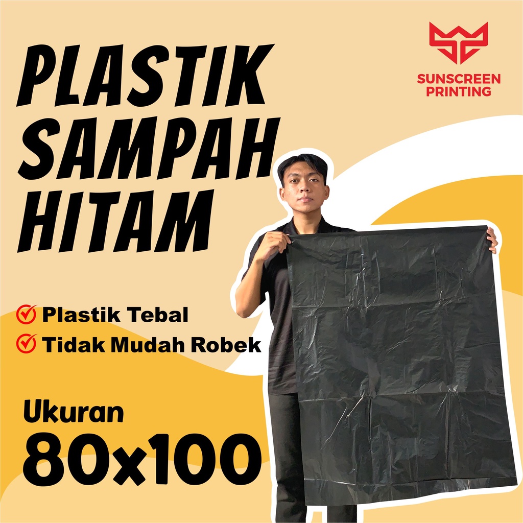 ถุงขยะพลาสติกสีดํา 50x70 60x80 60x100 80x100 90x120