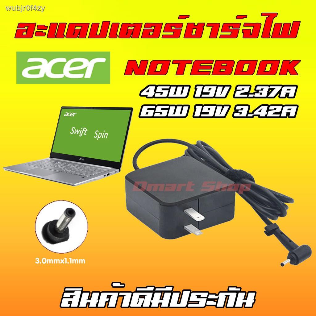 ❉☽⚡️ Acer ตลับ 45W 65W 19v 2.37a 3.42a 3.0 * 1.1 mm อะแดปเตอร์ ชาร์จไฟ โน๊ตบุ๊ค Spin Swift Notebook Adapter Charger
