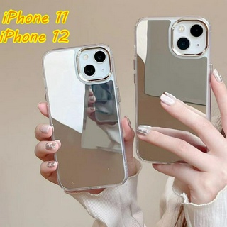 เคสโทรศัพท์มือถือ พร้อมกระจก For iPhone 11 13Pro 14 12 13 Pro Max 14Plus X XR XS Max Mirror Case สําหรับ สไตล์เกาหลี