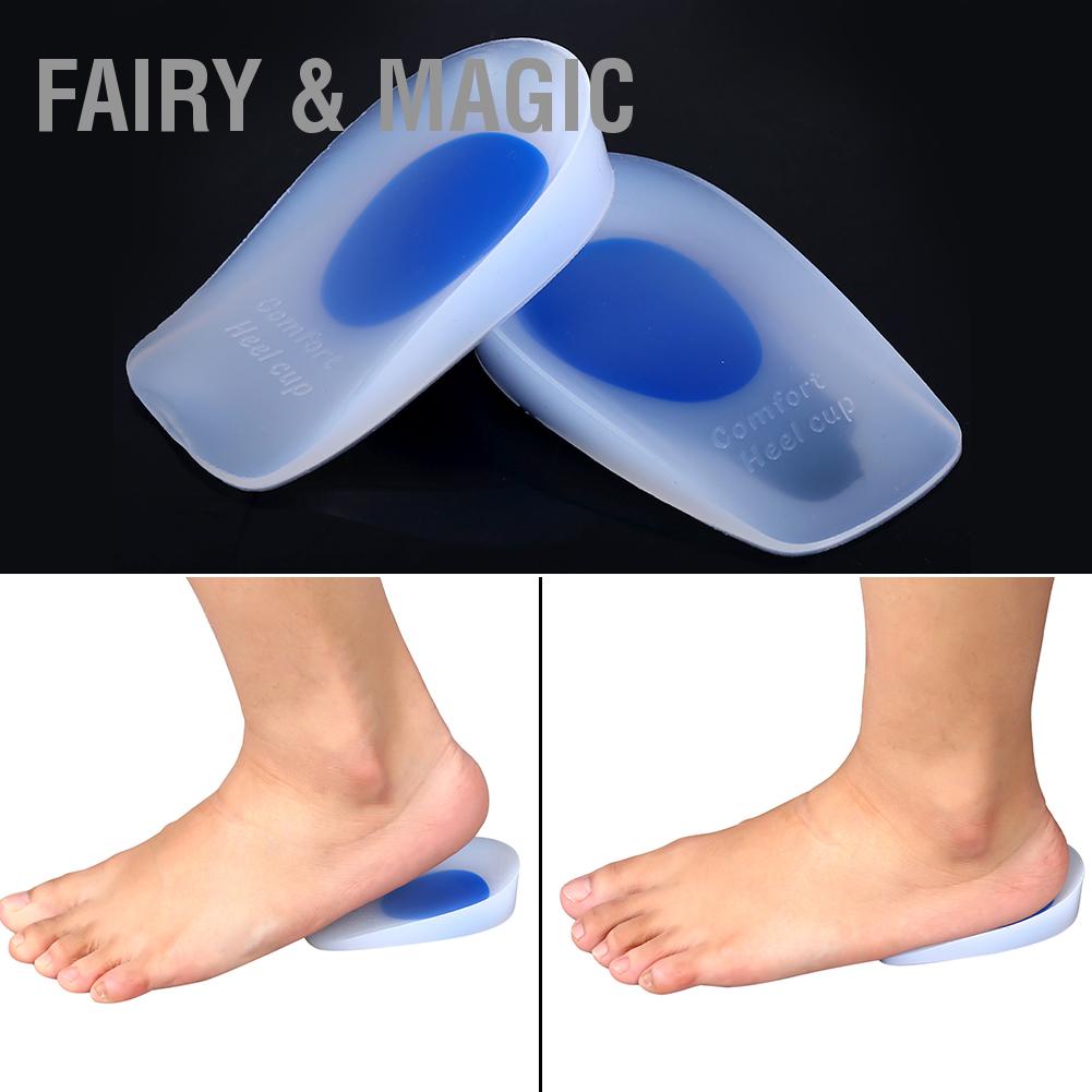 แผ่นซิลิโคนเจล Fairy & Magic 1 คู่บรรเทาอาการปวดส้นเท้า 2 ขนาด
