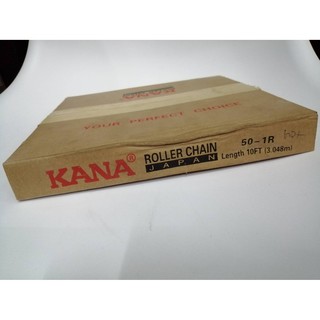 KANA โซ่เดี่ยวเบอร์ 50-1R 10ฟุต = 1กล่อง โซ่ส่งกำลัง โซ่ลำเลียง KANA Roller Chain 50-1R KANA แท้100% !!! ราคาดี !!!