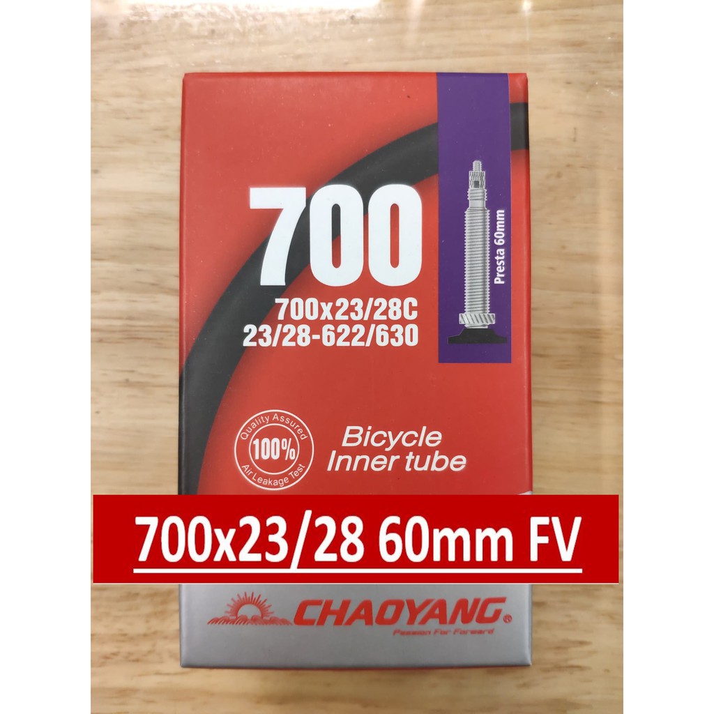 ยางในเสือหมอบ Chaoyang 700x23-28C F/V 60MM จุ๊บเล็ก