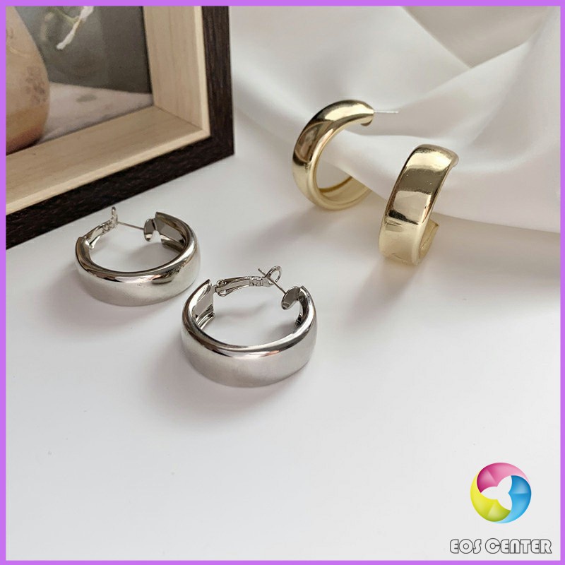 Eos Center ต่างหู s925  ตุ้มหู เครื่องประดับ ต่างหูโลหะชุบ silver needle earrings - รูปที่ 2